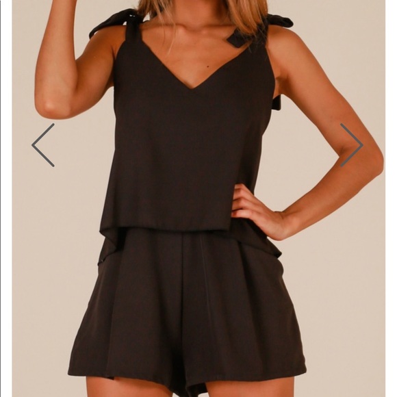 Showpo. Pants - Showpo Black playsuit